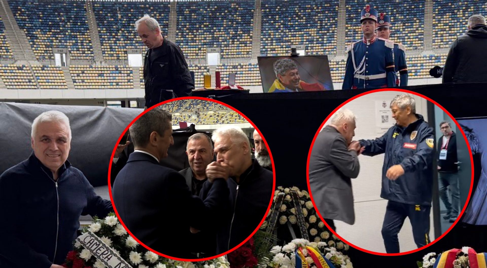 Mii de oameni au adus un ultim omagiu lui Mircea Lucescu la Arena Națională din București, unde a fost depus sicriul cu trupul neînsuflețit al antrenorului