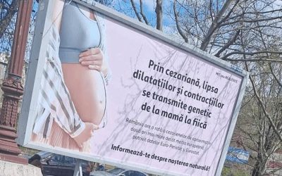 București: Afișe anti-cezariană, critici dure
