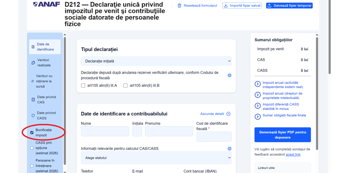 Bonificația de 3% pentru PFA, chirii și crypto: Ghid practic pentru Declarația Unică 2026 și TAXE