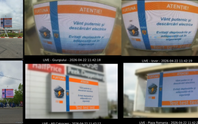 Ro-Alert pe panouri digitale: București și alte 17 orașe, avertizări în timp real