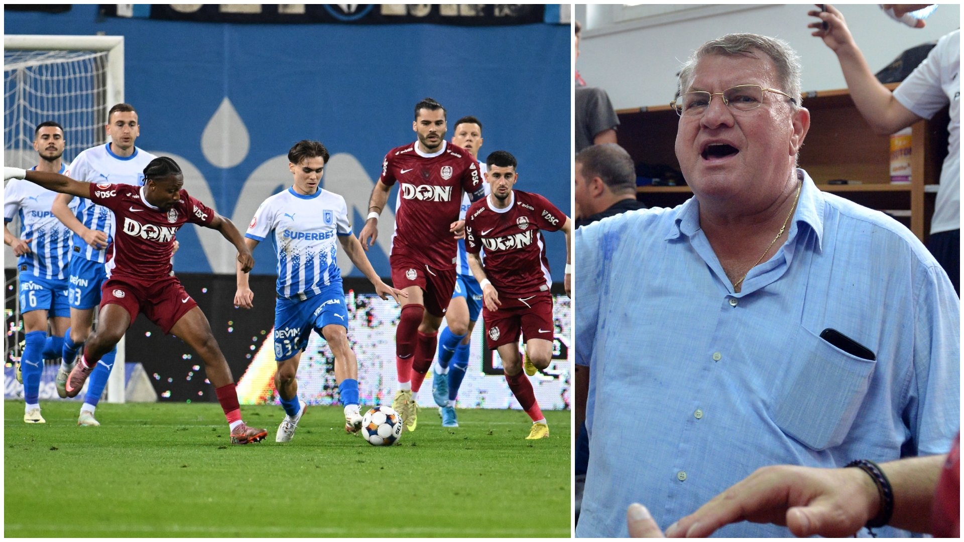 Universitatea Craiova a învins categoric CFR Cluj, scor 2-0, într-un meci din play-off-ul SuperLigii, consolidând astfel poziția oltenilor în lupta pentru titlu