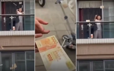 Ceartă violentă cu soțul: Femeie aruncă 160.000 de dolari pe fereastră