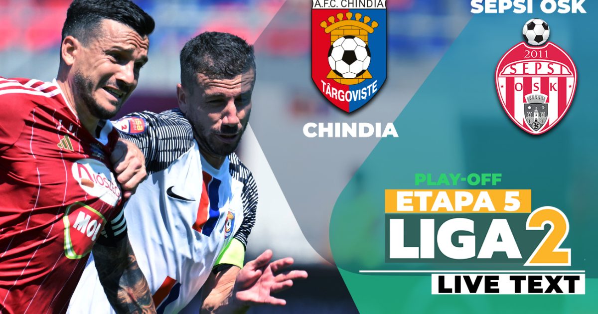 Chindia și Sepsi OSK deschid etapa a 5-a din play-off-ul Ligii 2