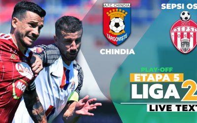 Chindia și Sepsi OSK deschid etapa a 5-a din play-off-ul Ligii 2