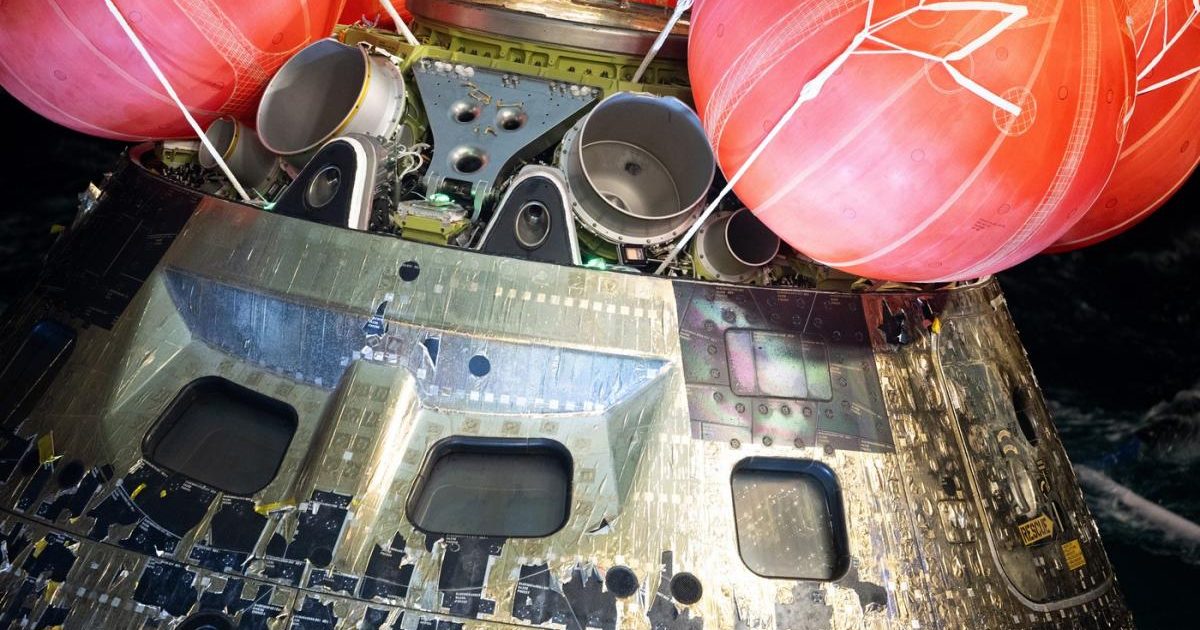 Orion, capsula NASA arsă de viu: A rezistat la peste 2000 grade C