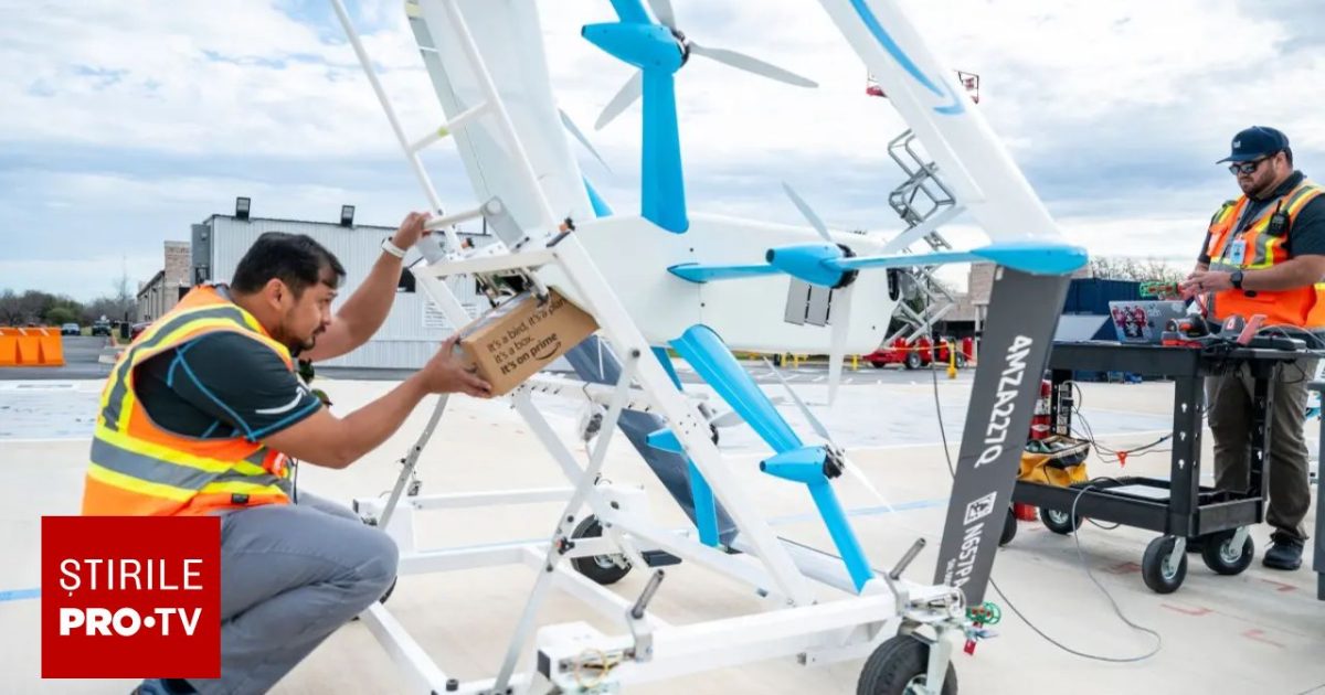 Amazon, țintă pe internet: Dronele cu IA fac praf coletele fragile