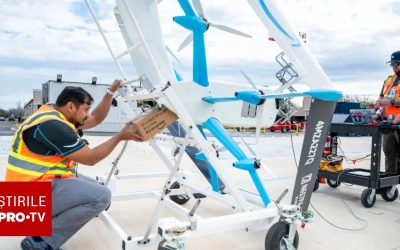 Amazon, țintă pe internet: Dronele cu IA fac praf coletele fragile