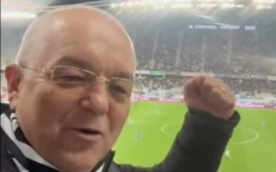 Boc, show în tribune la “U” Cluj – Craiova: A filmat tabela, apoi a postat!