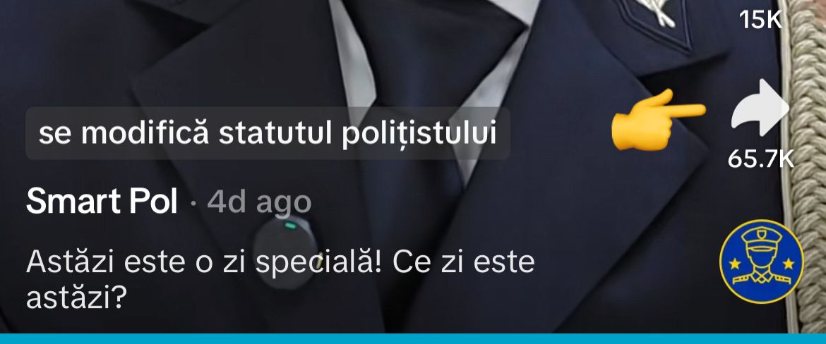 O știre falsă despre încadrarea în poliție cu 10 clase, virală pe rețelele sociale O informație falsă, răspândită rapid pe platforma TikTok, a generat confuzie în rândul internauților
