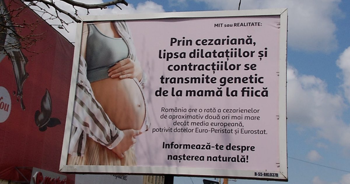 Panouri anti-cezariană, afacerea unui ospătar și-a unui crainic FCSB