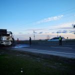 Incendiu uriaș pe dn1: Un camion cu marfă a luat foc, trafic blocat spre Brașov