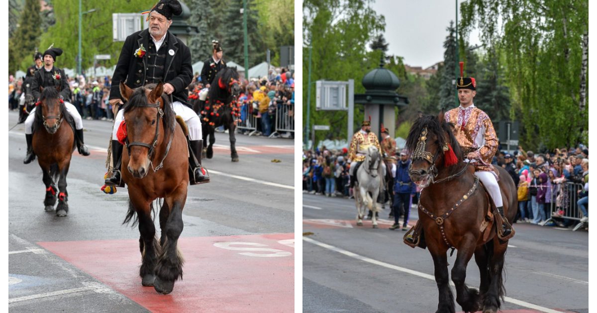Mii de brașoveni au aplaudat parada Junilor la poalele Tâmpei