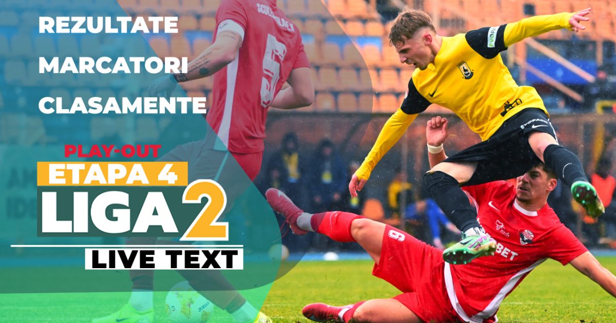 Rezultate și surprize în play-out-ul Ligii 2: Vezi ce s-a întîmplat în etapa 4!