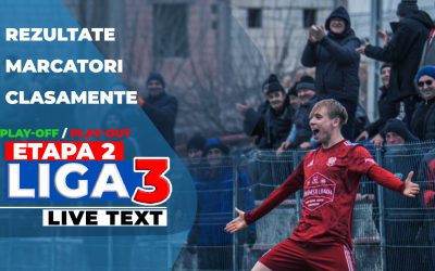 Rezultatele etapei a 2-a: Ce s-a întâmplat în play-off și play-out-ul ligii 3