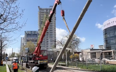 Șantierul tramvaiului din Pipera, un nou drum pentru corporatiștii din Nord