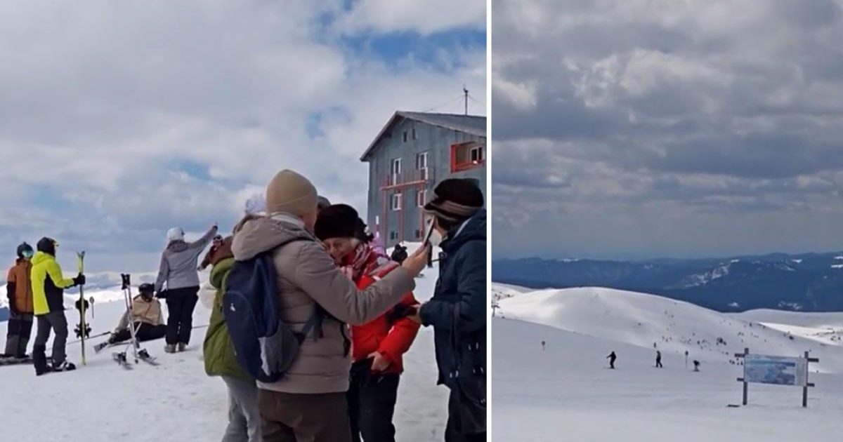 Și-au luat schiurile de Paște: Aflux masiv de turiști pe pârtiile din Sinaia