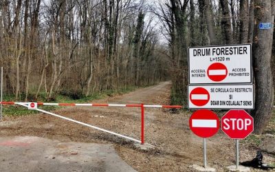 Romsilva blochează accesul auto pe un drum forestier important