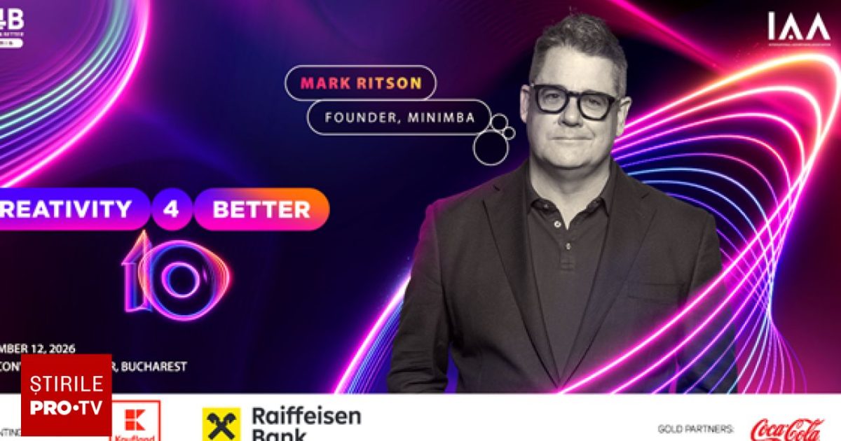 RITSON, Star Speaker la Creativity4Better 2026: Anunțul așteptat