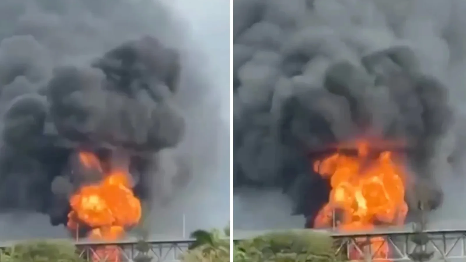 O explozie puternică urmată de un incendiu masiv a izbucnit în apropierea Podului Americilor, o arteră vitală care traversează Canalul Panama