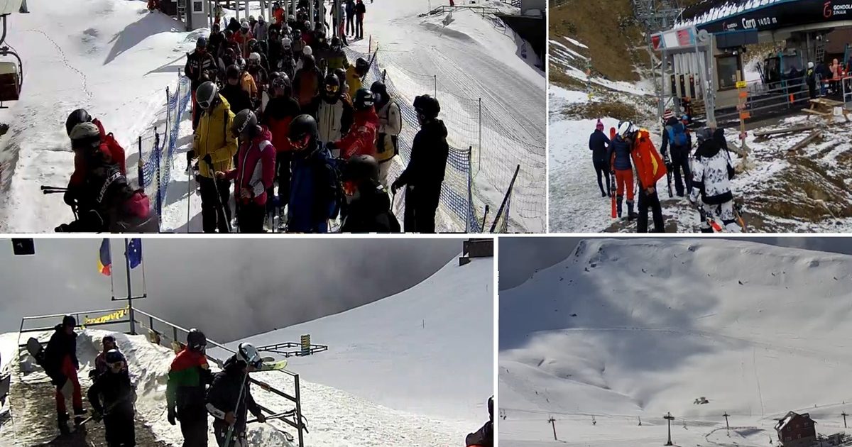 Sinaia, asaltată de schiori în prima zi de minivacanță. Pârtiile, deschise!