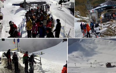 Sinaia, asaltată de schiori în prima zi de minivacanță. Pârtiile, deschise!