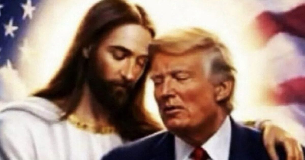 Trump, din nou controversat: Iisus îl îmbrățișează, postare ștearsă anterior