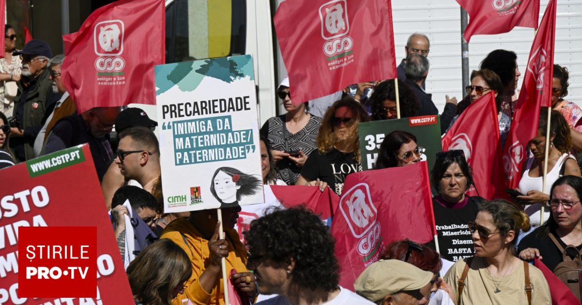 Zeci de mii de oameni, la Lisabona, în stradă: Proteste față de reformele muncii