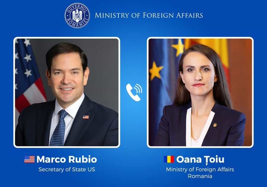 Șeful diplomației americane, Marco Rubio, a mulțumit României pentru sprijinul în Orientul Mijlociu Oficialul american a avut joi o discuție cu ministrul român de Externe, Oana Țoiu, pentru a exprima recunoștința SUA față de România