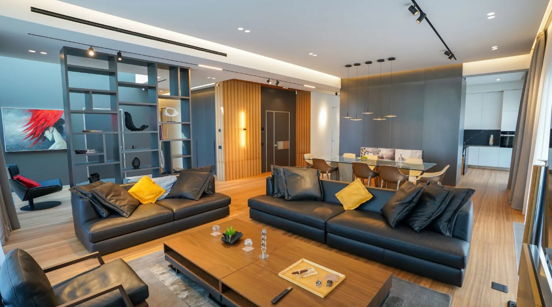 Apartament de lux lângă SUA, la București: Ce ascunde un penthouse de 300 mp