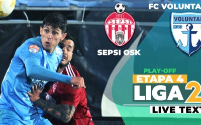 Sepsi OSK și FC Voluntari, duelul pentru supremația din play-off-ul Ligii 2
