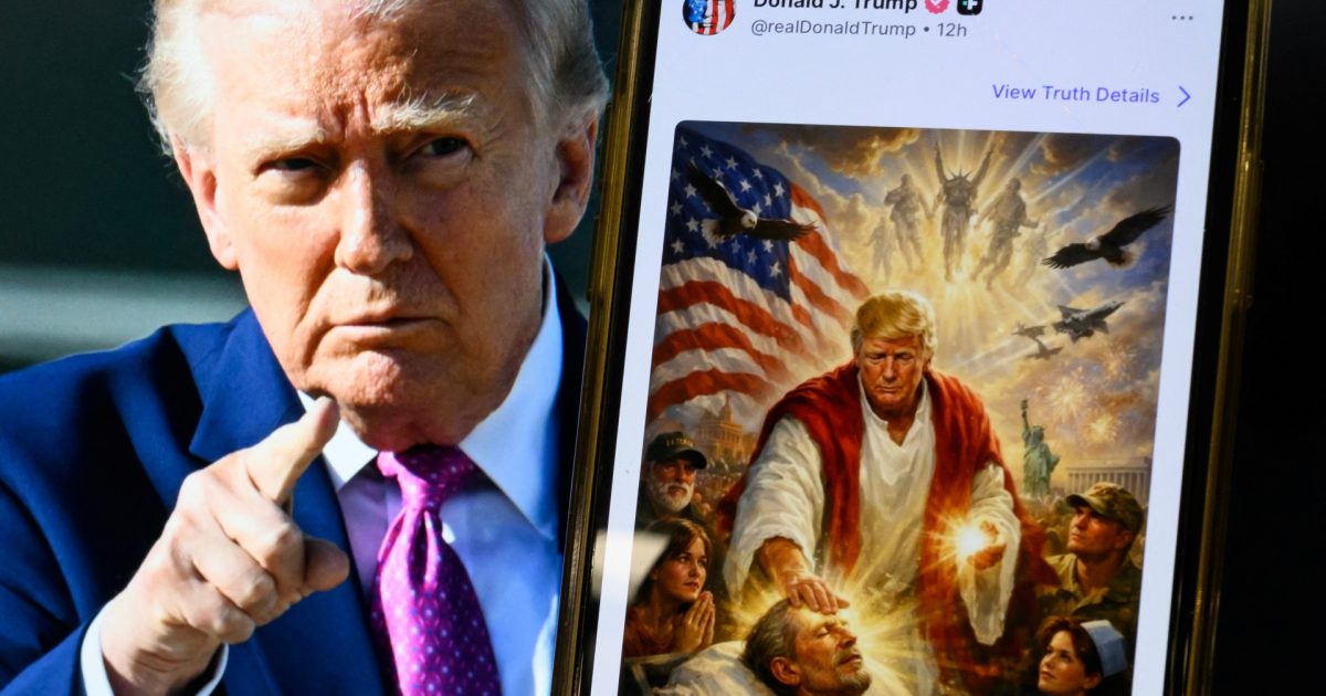 Trump, portretizat ca Iisus într-o imagine AI: Scandal uriaș