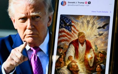 Trump, portretizat ca Iisus într-o imagine AI: Scandal uriaș