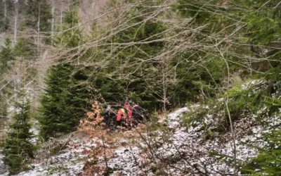 Salvamontiștii, intervenție dificilă în Baia Sprie: Ciclist rănit, recuperat