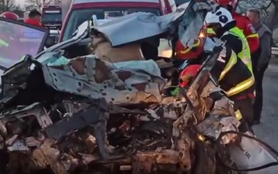 Accident TERIBIL cu autobuz pe „Drumul Morții” din Bistrița