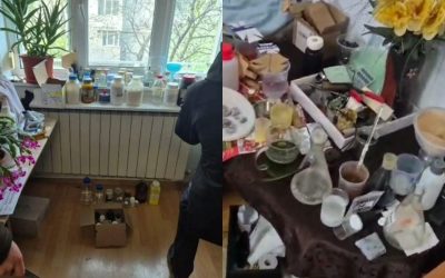 Gălățeanul a transformat blocul într-un depozit de substanțe toxice