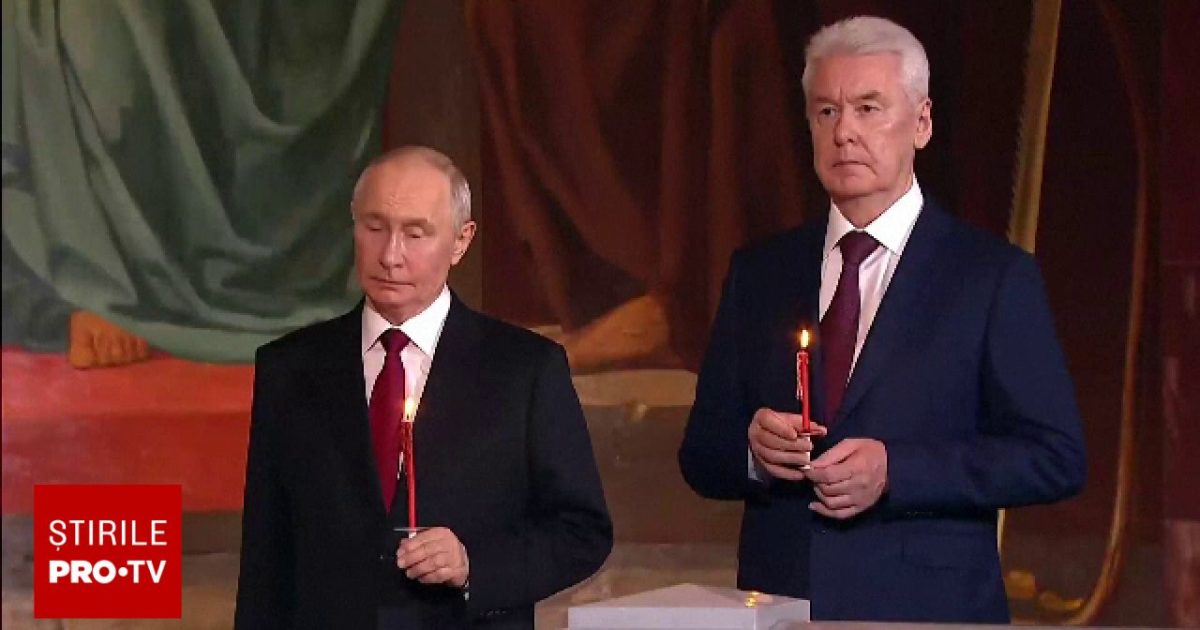 Putin, la slujba de Paște, pe fundalul unui armistițiu cu Ucraina incert
