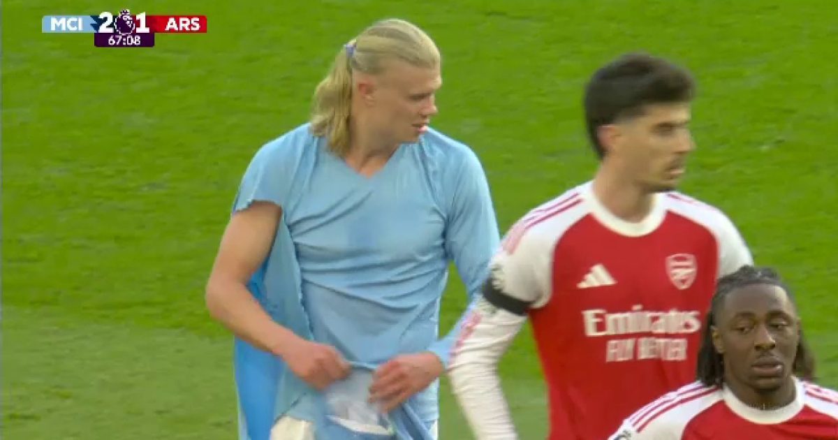 Haaland, furios după ce Gabriel i-a rupt bluza: Ce a urmat pe teren