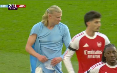 Haaland, furios după ce Gabriel i-a rupt bluza: Ce a urmat pe teren