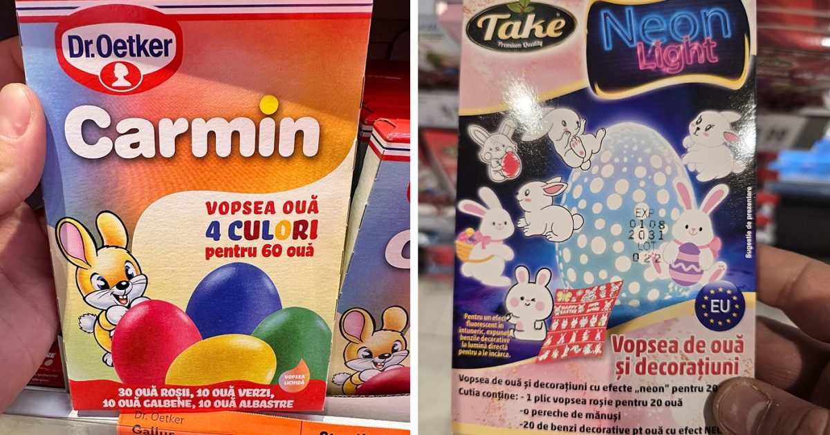 Din ce sunt făcute vopselele de ouă Lidl și Kaufland? Ce riscă românii