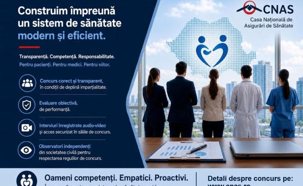 Șefii CAS, pe criterii clare? CNAS promite concurs corect, fără politizare