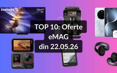 Top 10 oferte eMAG: OLED Samsung la preț imbatabil din 22 mai