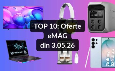 EMAG dă startul reducerilor: TV Samsung uriaș, Galaxy S26 Ultra și espressor Krups