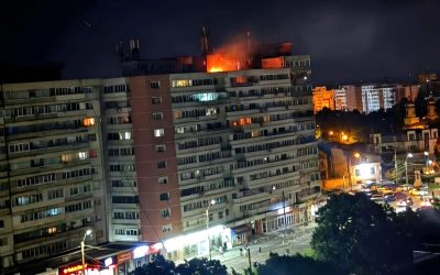 Dronă prăbușită la Galați: Explozie, incendiu, victime! SRI intervine, zeci evacuați