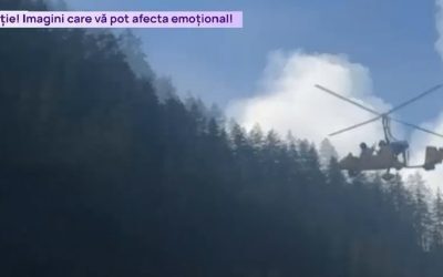 Elicopter s-a izbit de telecabină în Italia, apoi a explodat