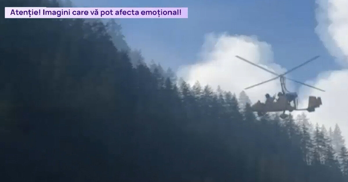 Elicopter s-a izbit de telecabină în Italia, apoi a explodat