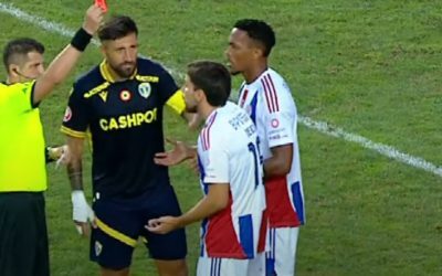 Fotbalist eliminat BRUTAL după intrarea pe teren