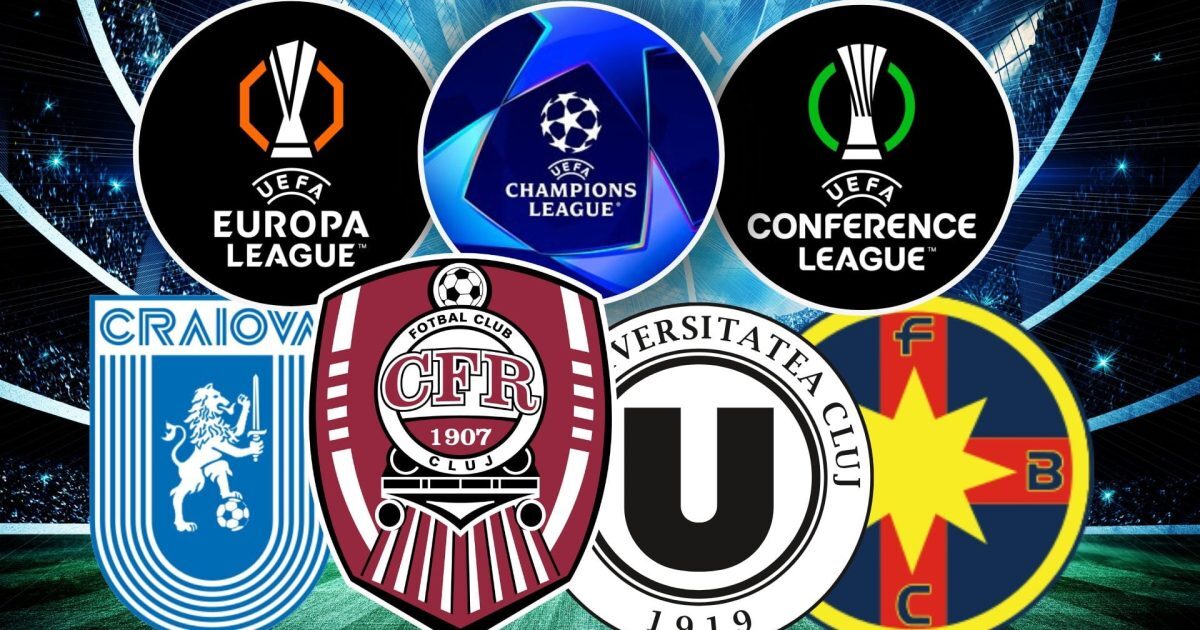 Craiova, luptă pentru România! Punctele FCSB, CFR, Dinamo, Rapid în UEFA 10 ani