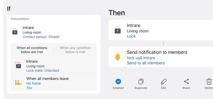 SmartThings: Ușa se încuie singură când pleci. Scenarii utile