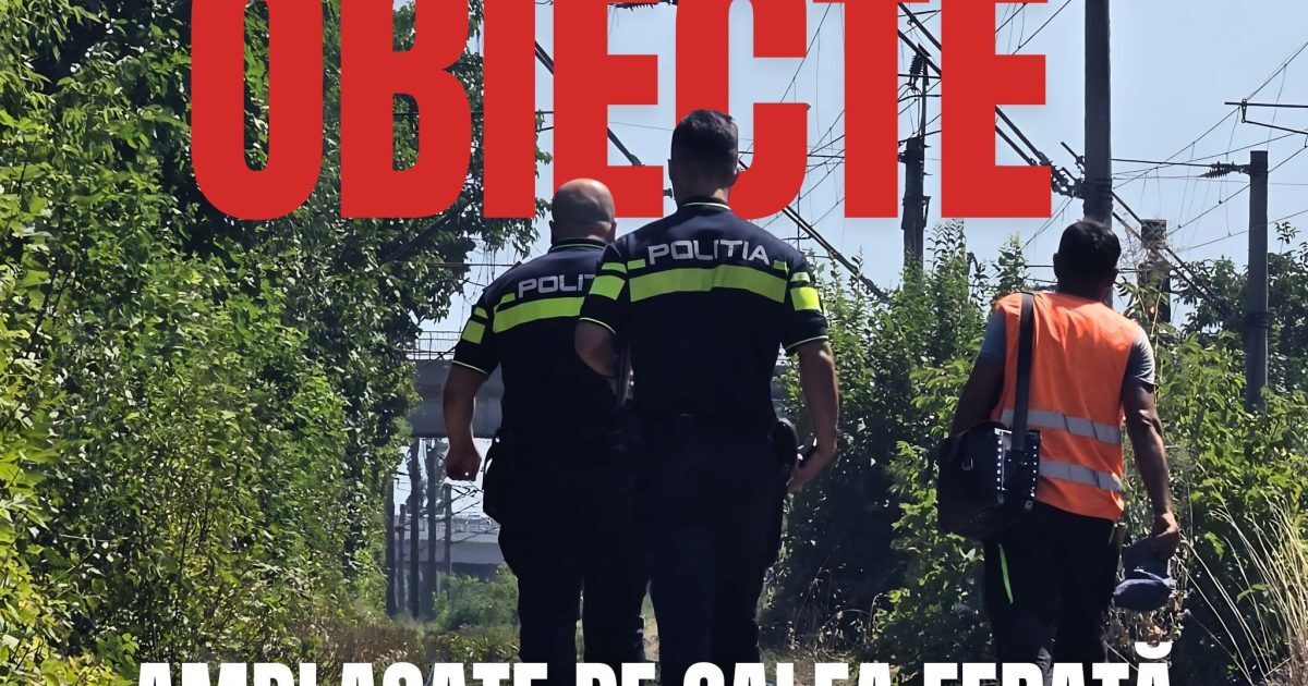 Pericol pe calea ferată de pe litoral: Obiecte puse pe șine