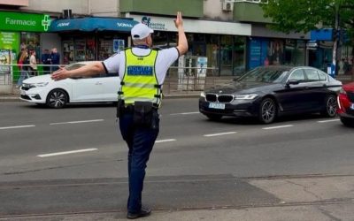 Polițiștii pe arterele aglomerate din București. Plan trafic